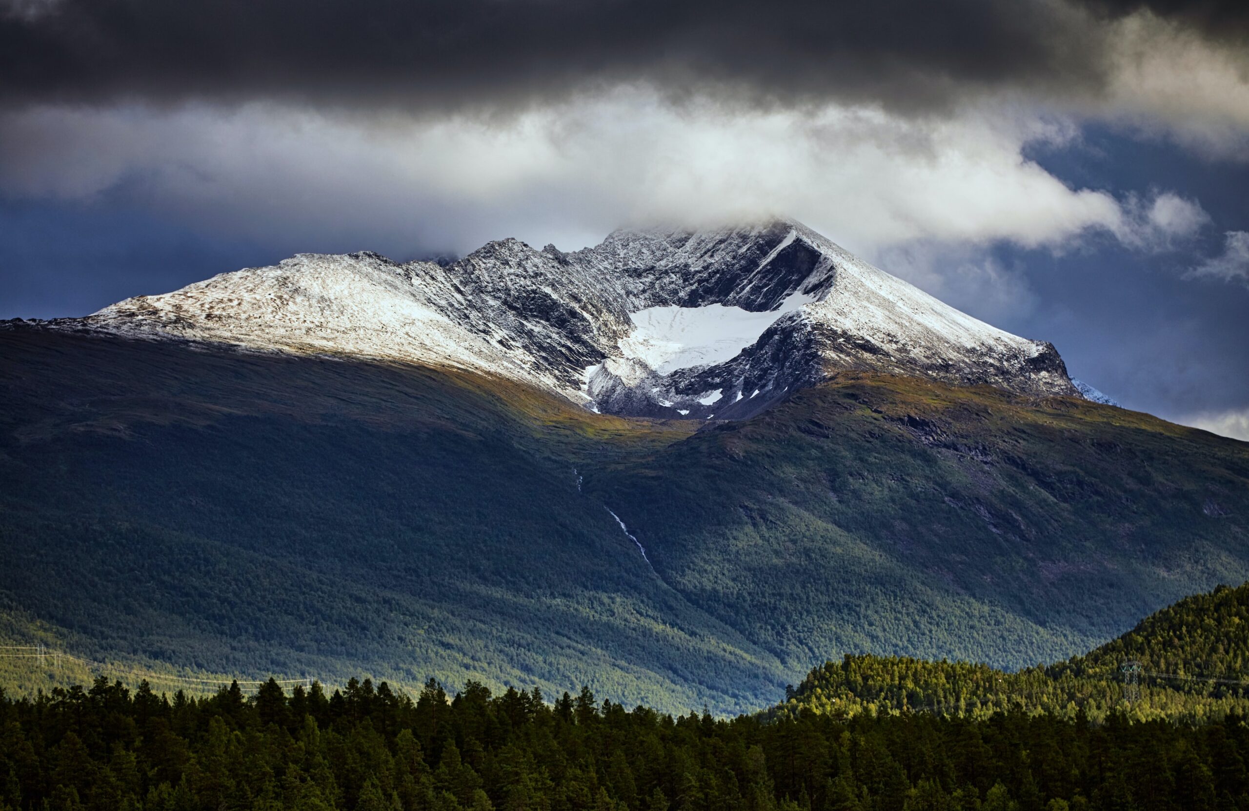 landscape view of snow-capped mountain